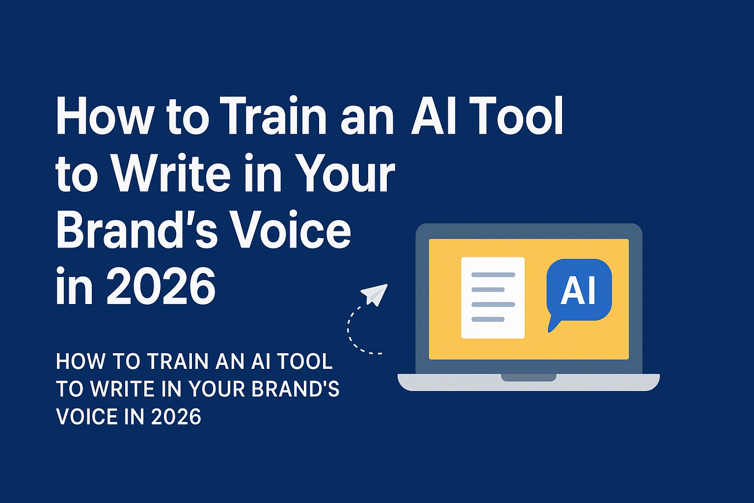 Train AI brand voice illustration for 2026